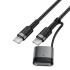 ACEFAST C22-05 USB-C to USB-C Magnetic Aluminum Alloy Charging Data Cable 1.2m Black